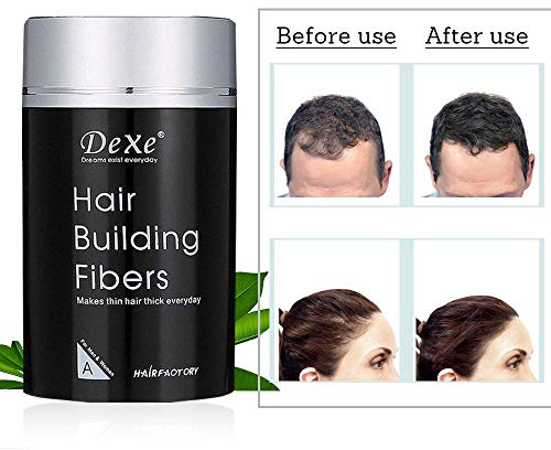 Hair Building Fibers, Hair Loss Concealer Natürliche Keratinfasern, Haarfasern für Frauen und Männer – Sofortige Wirkung (Dunkelbraun)