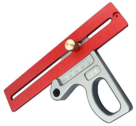 Tubayia Aluminium Streichmaß Falzmaß Präzisionswerkzeug Holzbearbeitung Werkzeug (200 mm)