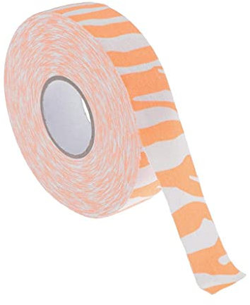 U/D Eishockeyschläger-Klebeband für Schläger/Schaft/Schläger, 25 mm x 25 m, Tennisschläger, Griffband (Orange Zebra)