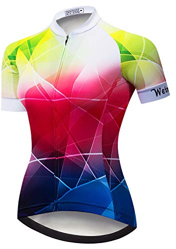 Damen Radtrikot Bike Fahrradbekleidung Shirt Tops Jacke Sommer