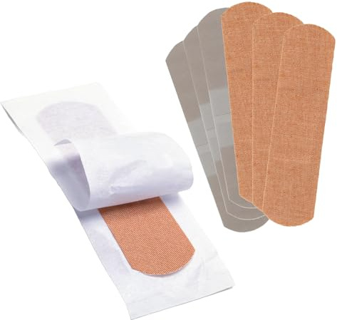 200 Fabric Flexible Adhesive Bandage Strips - 3 x 3/4 Breathable Bandages with Non-Stick Pad - Latex Free for First Aid Kit Wound Care and Protection (2 Packs of 100)
