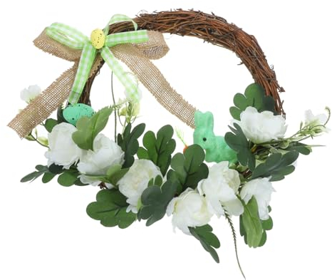 LIFKOME Osterkranz Aus Kunstblumen Frühlingsdeko Für Haustür Dekorative Wandhängung Vielseitige Osterdekoration Für Feste Feiern Langlebiges Material Installieren