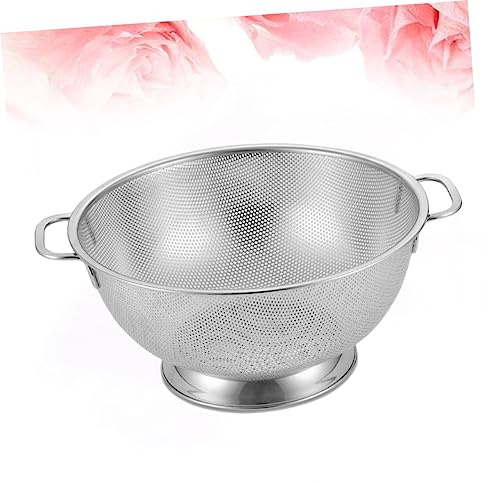 ABOOFAN Scolapasta Acciaio Con Manici Resistenti e Base Auto-drenante Colino Multiuso Per Cucina Adatto Per Verdure Pasta e Frutta Accessorio Cucina Professionale
