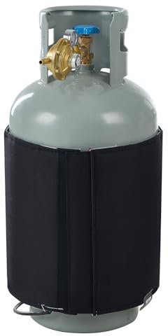 VEVOR Manta Calefactora para Tanque de Propano Cubierta Aislada de 120 W para Tanques de Gas de 9-18 kg Termostato Interno Fijo Temperatura Máxima 32,22 °C Tela Oxford Resistente al Agua