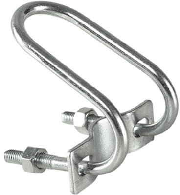 Parliky Stabile Sonnenschirmklemme Aus Metall Schirmhalter für Den Außenbereich Fahnen Angeln Silber