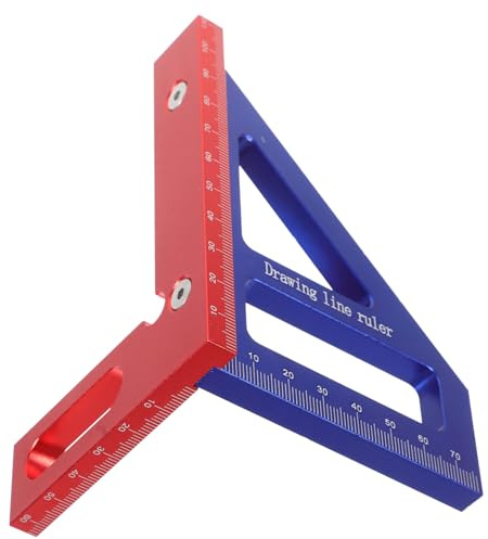 BELLIFFY Strumento Misurazione Goniometro 45 90 Gradi Triangolo Scriber Per Lavorazione Legno Righello Layout Precisione Metallo Legno