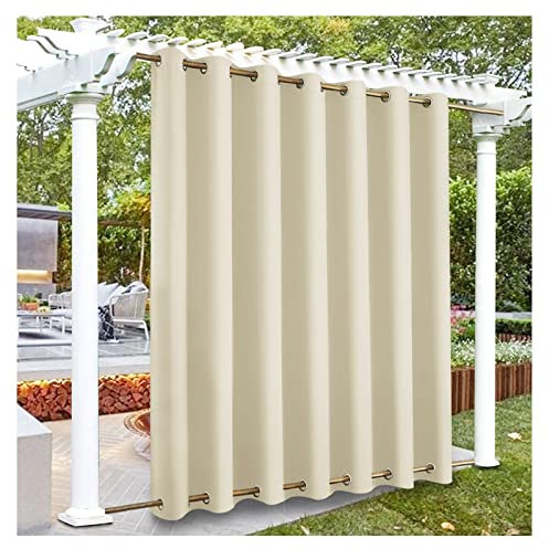 Wasserdichte Outdoor-Vorhänge für Pergola und Pavillon, isolierte Verdunkelungsvorhänge mit Ösen oben und unten, winddicht und wärmeisoliert