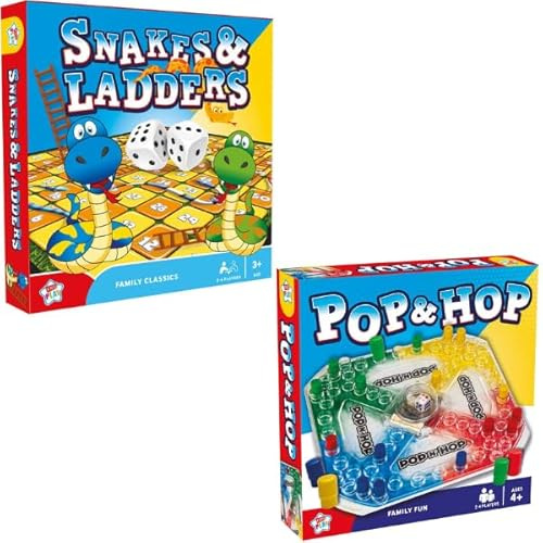 GAMES BUNDLE - Snakes & Ladders, Ludo, Chess, Four In A Row, Beware Of The Buzz, Draughts, The Big Bluff, Pop & Hop Careful Crocodile (Snakes & Ladders + Ludo)