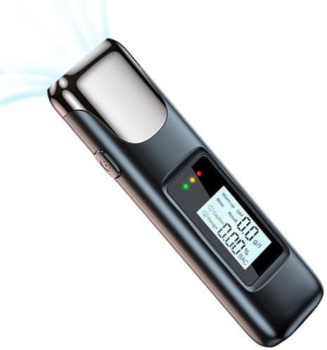 Alcohol Test Device, Portable Drinking Detector, Alcohol Breath Testing Device, Digital Alcohol Measurement Tester, LCD Breathalyzer, Breathalyzer with Digital Display, USB Rechargeable Alcohol Tester
