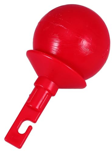 Healeved Pointe de Canne D'assistance pour Aveugles avec Crochet Rotatif en Plastique Rouge, Accessoire Ergonomique pour Bâtons de Marche Centres Commerciaux