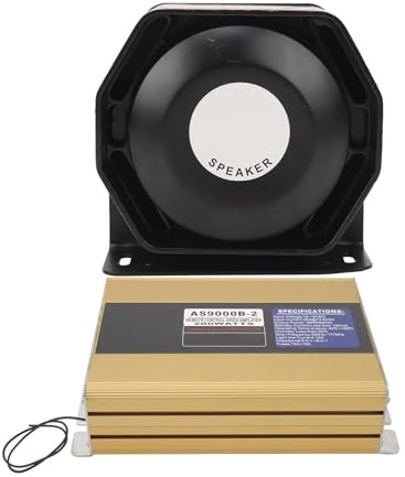 Tomvorks Kit d'enceintes de Sirène d'urgence à Distance sans Fil, Son de 200W, ajusté pour Le Camion d'ambulance Fire UTV VTV SUV