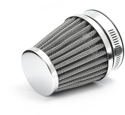 Universal Kegel Luftfilter 59-63mm Pod Filter silber für Motorräder
