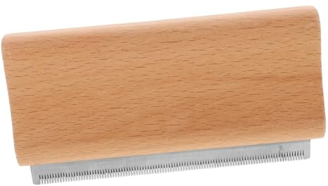 VERDANVERSE Pferdebürste Edelstahl Haarentferner mit Holzgriff Pferdehaarpflegebürste für Große Tiere Fellpflege und Massage für Pferd und Rind