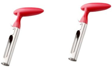 Cabilock Lot De 2 Couteaux À Noyaux De Fruits Outil De Retrait Du Trognon De Pomme Outil De Cuisine Vide-Pomme Coupe-Pomme Ustensile De Cuisine Portable Abs Rouge