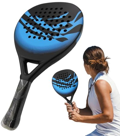 Paddle Ball Schläger - Carbonfaser-Strandpaddel | Ergonomisches Design Für Anfänger, Fortgeschrittene, Erwachsene, Damen & Herren