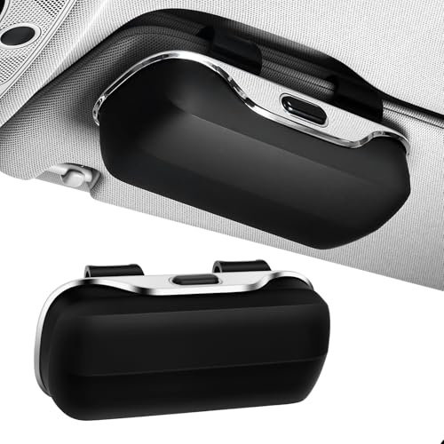 Pinyenr Brillenhalter für Auto,Sonnenbrillenhalter Auto Brillenhalterung Auto Sonnenblende Organizer Brillenhalter für Auto Sonnenblende