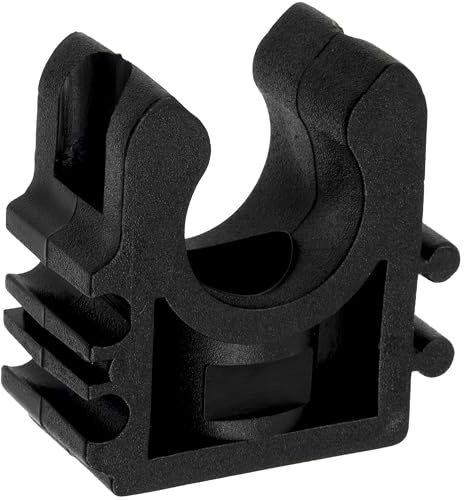 AERZETIX - Lote de 10 abrazaderas para fijación de tubos a la pared Ø16 mm | Soportes guía colgantes de plástico resistentes | fontanería, calefacción, electricidad, bricolaje