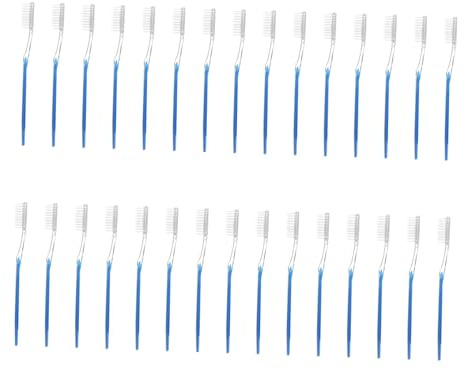 NOLITOY 30 piezas Cepillos de Dientes Desechables para Viaje y Hotel Cerdas Suaves Portátiles y Sanitarios para Cuidado Bucal Desplazamientos