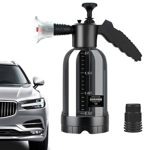 Pompe à mousse de lavage de voiture - Bouteille d'eau haute pression de 2 l - Buse de pulvérisation réglable - Pulvérisateur manuel manuel - Réservoir de nettoyage polyvalent - Arrosage du jardin en