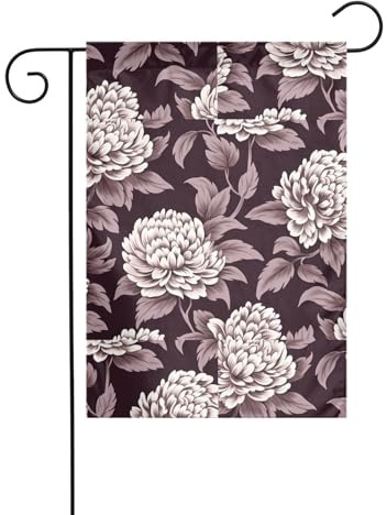 Decorazione da giardino bandiera da giardino 30,5 x 45,7 cm WHJDPP crisantemo stampa spessa e resistente all'usura per vasi da fiori e prati da giardino