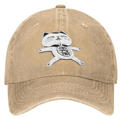 Cappello da Baseball Lavato Dandadan Primavera Hip Hop per Coppia Donne Turbo Nonna Gatto alla Moda Palestra all'aperto Sole