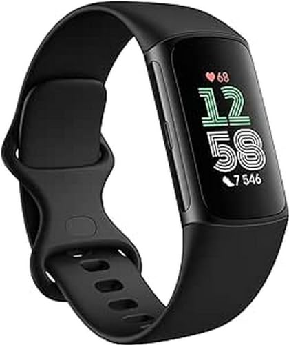 Fitbit Google Charge 6 Activity Tracker beinhaltet eine 6 Monate Premium-Mitgliedschaft, 7 Tage Akkulaufzeit, Google Wallet und Maps (erneuert)