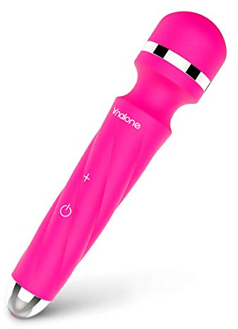 Nalone Lover Magic Wand Massager mit 7 Vibrationsmodi Massagestab mit flexiblen Massagekopf Wasserdicht und Wiederaufladbar, Rosa VS-VR32-2-PNK