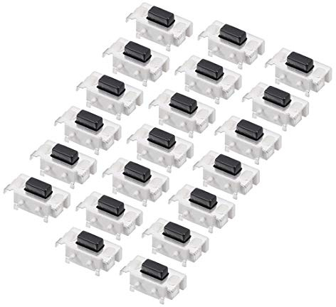 Sourcingmap 3 x 6 x 3,5 mm Panel PCB táctil táctil momentáneo pulsador 2 terminales 20 piezas