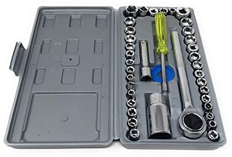 TEMPO DI SALDI Kit Di Chiavi A Bussola In Varie Misure Con Cricchetto A Tubo Per Bulloni