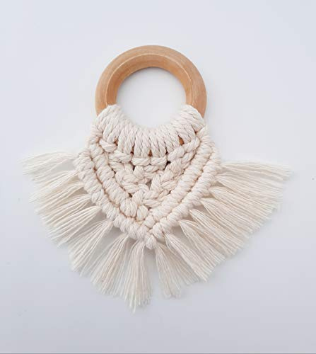 6er-Set handgemachte Makramee Serviettenringe mit Boho Flair