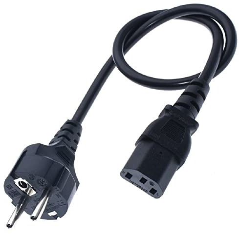 Toptekits European Schuko to C13 Power Cord, CEE7/7 Euro Straight Schuko to IEC C13 Computer Power Cord Plug, EU Germany/France Power Cord Replacement, 16AWG (1.5mm², 3ft/1m)