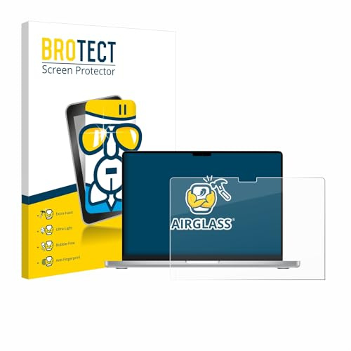 BROTECT Schutzglas für Apple MacBook Pro 14 M2 2023 Schutzfolie Panzer Folie Glas Displayschutz Made in Germany [ 9H, Anti-Fingerprint]