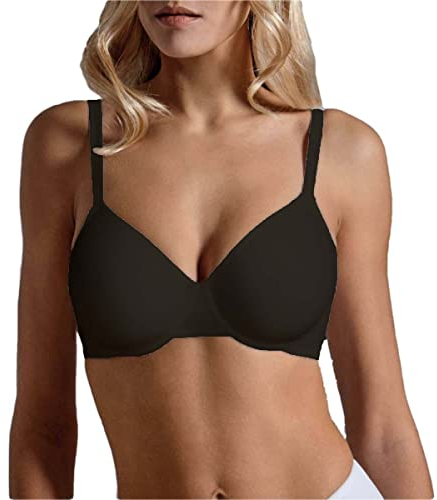 Lepel 1 Pezzo Reggiseno 471 in Cotone Coppe Preformate con Ferretto. Nero 3C