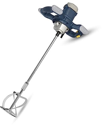 Toplionace Mezclador de Hormigón Eléctrico de 220V y 2400W, Máquina Mezcladora de Cemento de Pintura de Mano Industrial, 0-1200rpm 6 Velocidad Variable Ajustable