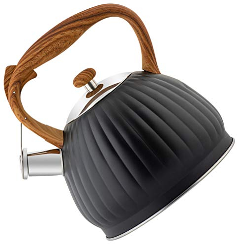1Pc Bollitore Microonde Piroscafo Scaldalatte Fornello da campeggio Bollitore Dispenser Fischio forte Teiera Riscaldatore da campeggio portatile a induzione Piccola teiera da viaggio a gas in acciai