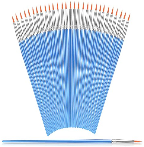 30 Stück Nylon Pinsel Feine Pinsel Runde Spitze Künstlerpinsel für Details | Kunstmalerei Dünne Pinsel Künstler Malpinsel Aquarellpinsel für Acryl Wasserfarben Ölmalereien