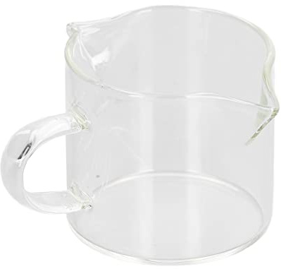 Glas-Messbecher mit Doppelten Ausgießern, Klare Skala, Unzen-Maßkrüge, Rührbecher für Milch-Espresso-Kaffee, Abgestuft, 75 Ml