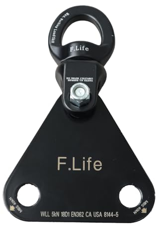 Aerial Trapez Hardware Rotation für Gurte oder Yoga-Hängematte Lyra Hoop Zwei-Punkt-Apparat zum Aufhängen an einem einzigen Rig Point Spin (schwarz)