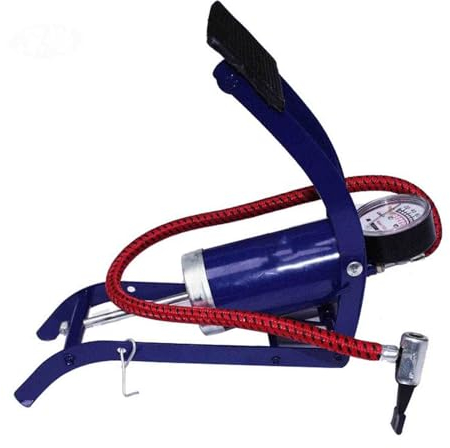 Stand Fußpumpen Luftballonpumpe Luftpumpe Luftmatratze Pumpe Ballonpumpe Hand Leise Klein Handpumpe Camping Fußpumpe Fahrrad Auto Hoher Druck Klein Für Motorräder (Blue,21.5cm)