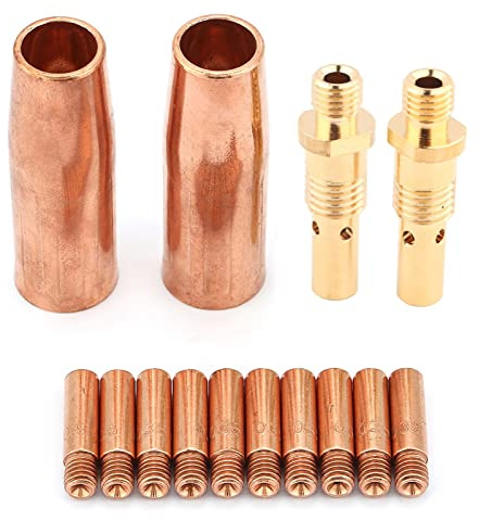 Puntas de soldadura de alambre tubular Respicefinem (13 0 × 9 0 × 5 0) juego de 14 boquillas difusoras para soldadura Tweco MIG kit de máquina de soldadura MIG