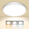 slochi Plafoniera LED Soffitto, 3000K/4000K/6500K IP44 Impermeabile Lampada da Soffitto, 1500LM 15W Plafoniera Bagno per camera da letto, Cucina, Soggiorno, Balcone, Ø18cm