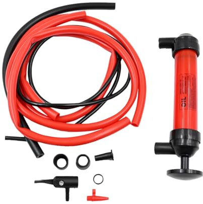 CENPEK Pompa di Aspirazione Olio Benzina Acqua Pompa di Aspirazione Benzina Pompa di Trasferimento Pompa di Aspirazione Manuale Estesa con 3 Tubi per Benzina Diesel