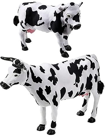 Kisangel Décoration De Jardin Dintérieur en Forme De Vache Statue De Vache Laitière Décoration De Bureau