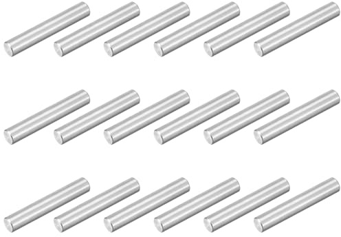 QUARKZMAN 18 Stück M6 x 35mm 304 Edelstahl Zylinderstift, Zylinderstifte für Türen Fenster Holzprodukte Doppelbetten Regale Schranktrennwände Schaftbefestigungen Industrie, Silber