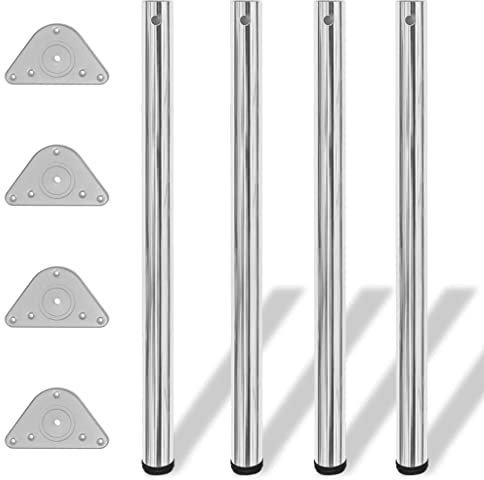 Generisch 4X höhenverstellbares Tischbein Chrom 870 mm,jiangboyue-242143