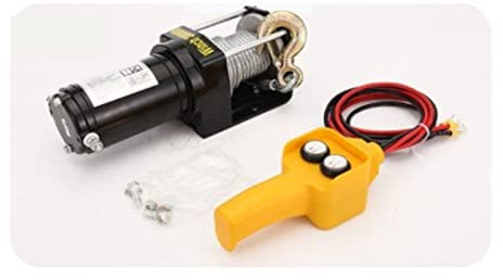 MYVVKIA Argano di Sollevamento 12V24V Verricello di Auto-Soccorso per Veicoli Fuoristrada da 3000 libbre Verricello per Veicoli Fuoristrada Gru di Bordo Verricello Elettrico Verricello di