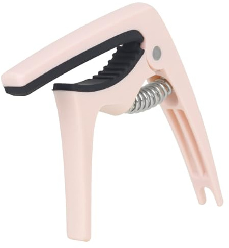 VANZACK Gitarren Capo aus Leichtem Abs mit Verstellbarer Spannung Rosa Farbe Geeignet für Akustik und E-gitarre als Praktisches Zubehör