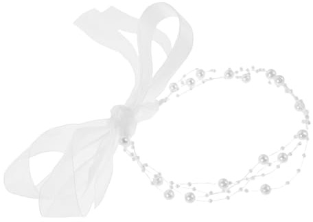 BESTYASH Pärlhårband Pärlhalsband Choker Pärlpärlhalsband Pärlhåraccessoarer Elegant Lager-På-Lager-Pärlhalsband Moderiktiga Hårband Med Pärlor Nyföddfotograferingstillbehör