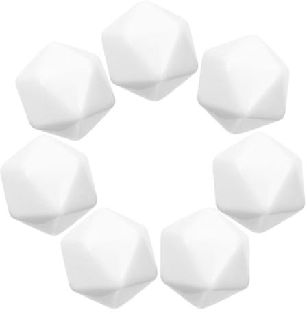 CIYODO 12pezzi Dadi Poliedrici Bianchi Facce Vuoti Per Ragazzo Ragazza Dadi Educativi Per Apprendimento Matematico e Creativo Personalizzabili Per Giochi Da Tavolo e Attività Scolastiche