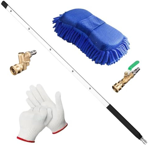 Radiator Cleaning Tool - Radiator Flush and Cleaner - 24in Flush Tool with Nozzle Tips and Quick Couplers, Washing Rod for RV HVAC Gutter Truck Condensers Home